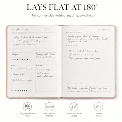 &And Per Se Wellness Journal, Self Care & Daily Journal for Women, Mental Health Planner with Habit Tracker, Diet & Goals, Undated, Gift-Ready (Blush) - color: E-Blush
