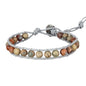 Plumiss Women Boho Handmade Natural Stone Crystal Leather Bead Wrap Bracelets Collection - style: 6mm Agalmatolite 1W