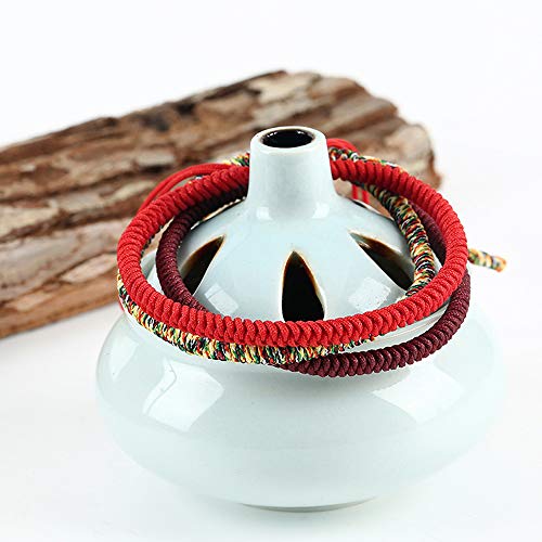 Men Women Chinese Lucky Red String Bracelet Tibetan Buddhist Prayer Handmade Yoga Prayer Rope Mala Bracelet Adjustable Size - color: Multicolor