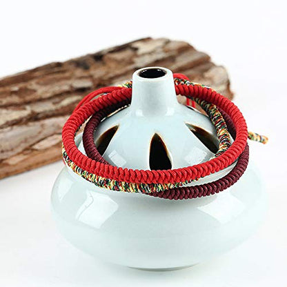 Men Women Chinese Lucky Red String Bracelet Tibetan Buddhist Prayer Handmade Yoga Prayer Rope Mala Bracelet Adjustable Size - color: Multicolor
