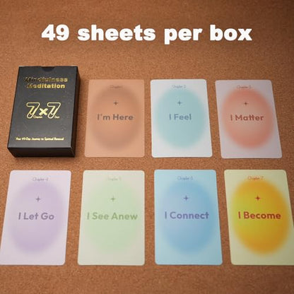 Daily Affirmation Cards for Women Men - 49-Day Positive Mindfulness& Inspirational Cards Deck | Self Care Gifts for Anxiety Relief, Stress Management& Meditation |Therapy Tools for Mental Health