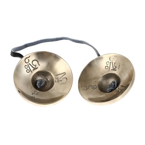 Milisten Copper Handmade Cymbal Bell Buddhist Percussion Instrument for Meditation and Sound Healing Chic Religious Bell for Mindfulness and Relaxation