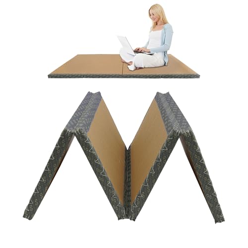 Coconut Fiber Floor Mat, 78"x39" Foldable Tatami Mattress, Breathable Meditation Mat, Eco-Friendly, Supportive Yoga/Bed Mat for Home, Meditation, Tea Room - color: Blue