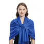 Peach Couture Women’s Pashmina Shawl Wrap – Warm Long Large Scarf for Evening Dress, Bridesmaid, Wedding & Bridal Wear - color: Blue