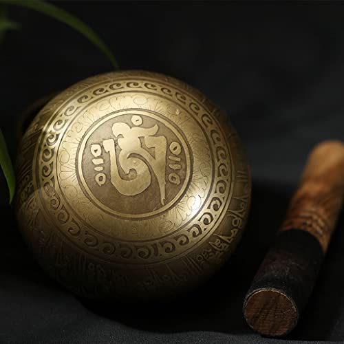 Handmade Singing Bowl Meditation Sound Bowl Yoga Meditation Sound Therapy Bowl Meditation Bowl Ornament for Healing Prayer，9.5cm