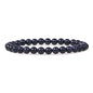 Justinstones Gem Semi Precious Gemstone 6mm Round Beads Stretch Bracelet 6.5 Inch Unisex - color: Blue Goldstone