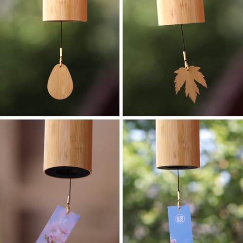 Handmade Wind Chimes Yoga Fine Meditation Musical Instruments Wind Chimes Outdoor Bamboo Wind Chimes Beautiful Sound Decoration Hanger Balcony with Hook Gifts Bianzhong, Bells
