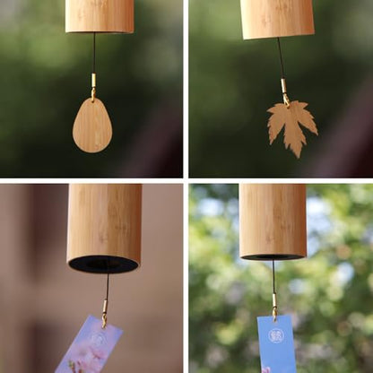 Handmade Wind Chimes Yoga Fine Meditation Musical Instruments Wind Chimes Outdoor Bamboo Wind Chimes Beautiful Sound Decoration Hanger Balcony with Hook Gifts Bianzhong, Bells