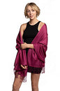 EURKEA Women's Scarf Pashmina Silky Soft Shawls Wraps Stole for Evening, Wedding and Gift - color: Berry