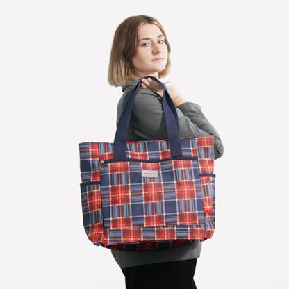GAENMESN Women's Lightweight Waterproof Tote Bag Durable Designer Handbag with Zipper Travel Commute Everyday Use - color: Check