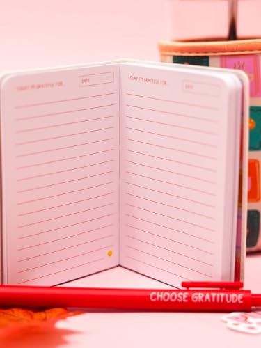 Little Book of Gratitude Guided Journal, 3x4.5 inches, 100 Pages, Vegan Leather Cover, Blue