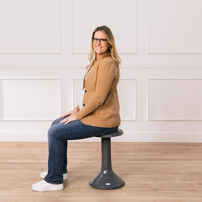 ECR4Kids ACE Active Core Engagement Wobble Stool, 20-Inch Seat Height, Flexible Seating, Grey - color: Grey