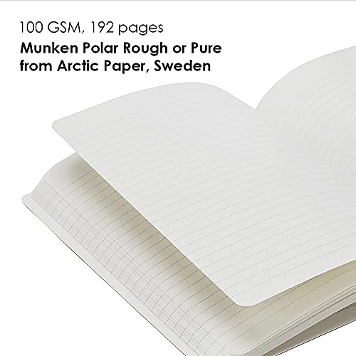 myPAPERCLIP Limited Edition A5 Ruled Notebook | 192 Pages, 100 GSM, Soft Cover, A5 (5.83 × 8.27 in) | Flat Lay | Bookmark & Elastic Closure | Aubergine - color: Aubergine, style: Ruled
