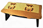 Meditation Bench & Cushion Set - Folding Seiza - Elephant Trek Mustard - color: Elephant Trek Mustard