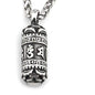 Tibetan Mantra Necklace Stainless Steel Keel Chain Meditation Healing Six Words Buddhist Jewelry Men Women