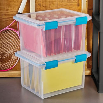 Sterilite 12-Pack Gasket Box, Weather-Resistant Storage Bins with Latching Lids, 32 Quart - Heavy-Duty Organizing Containers for Closet, Bathroom, and Office - size: 32 Quart, style: 12 Pack