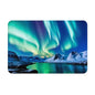 Northern Lights Print Flannel Anti-Slip Mat 16x24in Polyester Floor Covering, Full Single-Side Printed - color: Northern Lights