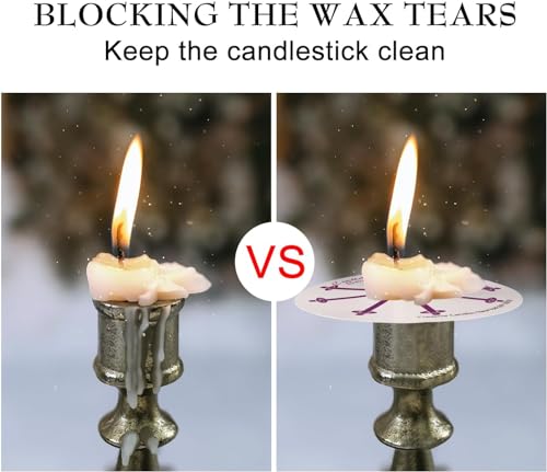 YOROXRG 100 pcs Church Candles with Drip Protectors for Devotional Candlelight Vigil Service, Unscented White 5" H X 1/2" D, No Smoke, Shabbat, Praye - color: White-5" 100