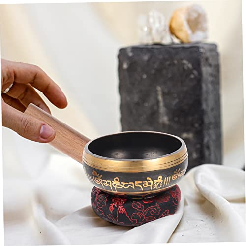 Hand Making Singing Bowl 3 Piece Singing Bowl Set Meditation Bell for Healers Students Random Color