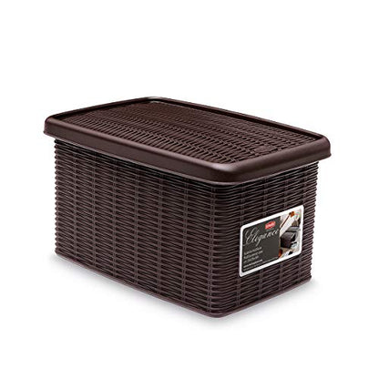 Stefanplast "Elegance Storage Box, Mocha, 19 x 29 x 16 cm - color: Mocha, size: 19 x 29 x 16 cm