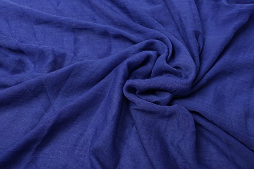 Women's Cotton Scarves Lady Light Soft Fashion Solid Scarf Wrap Shawl - color: Loyal Blue