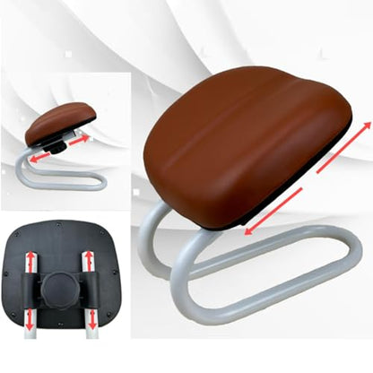 Adjustable Meditation Stool Chair Ergonomic Portable Kneeling Bench Seat for Yoga Prayer Home Use Gift for Women Adults- Brown