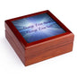 3dRose Meditation Blue Light- Change Your Mind, Change Your Life- Inspirational Jewelry Box 7 x 7 inch with 4 inch tile