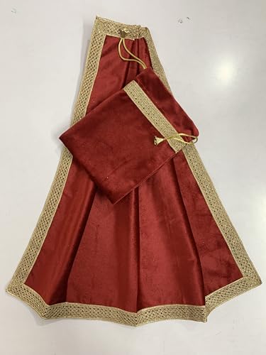 SMMS Spiritual Velvet Table Cloth Altar Tarot Spread (Maroon, Medium- 61cm*61cm/ 24inch*24inch) - color: Maroon, size: Medium- 61cm*61cm/ 24inch*24inch