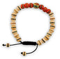 Hands Of Tibet Embedded Medicine Bracelet Yoga Healing Beads Adjustable Wrist Mala Many Color Choices (White/Red)