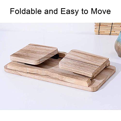 Wooden Meditation Bench (18x8x6in), Foldable & Ergonomic Meditation Stool, Sturdy Prayer Bench, Comfortable for Kneeling or Sitting, Perfect for Deeper & Longer Meditation