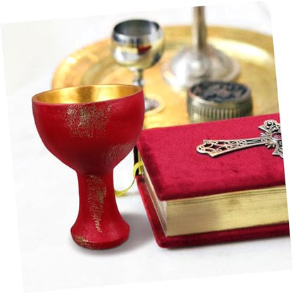 Worship Holy Cup Goblet for Altar Decoration Resin Sacrificial Tool Religious Ritual Supplies for Desktop Use