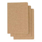 TWONE 3 Pack Travel Journal Notebook for Travelers or School - Kraft Brown Soft Cover - 5.5” x 8.25” - 96 Ruled Pages/48 Sheets - style: Ruled