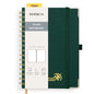 POPRUN Blank Spiral Journal Notebook, A5 Hardcover Sketch Books, 141 Pages Unlined Journals for Women Men, 120 GSM Plain Notebooks for Sketching, Drawing, Painting, 5.75'' x 8.25'', Dark Green - color: Dark Green, style: Plain