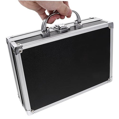 Toddmomy Aluminum Carrying Case Hard Storage Suitcase Aluminum Storage Box Tool Case for Men Capacity Locking Hard Briefcases for Men for Fishing