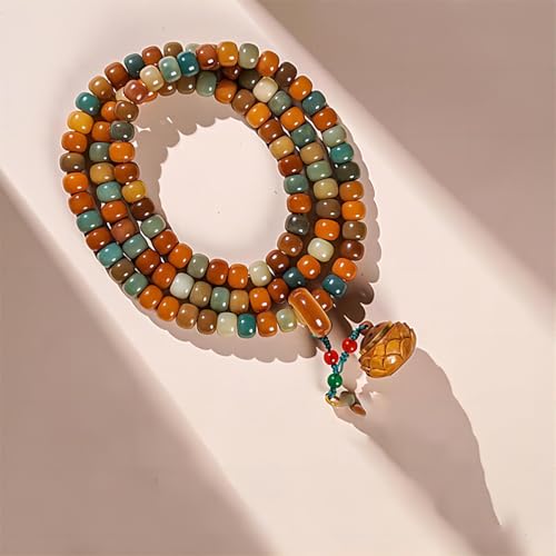 Mala Bead Strand Bracelet, 108 Buddhist Prayer Beads Yoga Meditation Green Malachite Beads Necklace Women man - style: 10mm Candy-Tone Bodhi