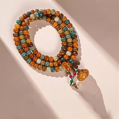 Mala Bead Strand Bracelet, 108 Buddhist Prayer Beads Yoga Meditation Green Malachite Beads Necklace Women man - style: 10mm Candy-Tone Bodhi