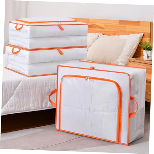 Amosfun Large Capacity Zipper Storage Bag for Clothes Comforters Blankets Organizer for Moving Travel Home Use