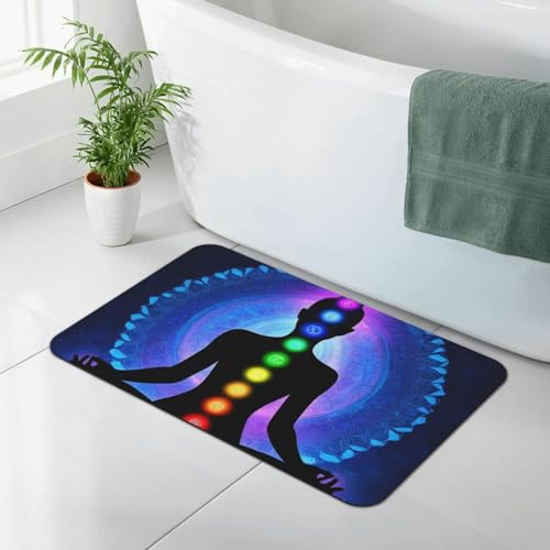 Ultra Soft Solo Indoor Morden Shaggy Area Rugs Pads, Nine Chakra Yoga Meditation Lotus Blue Mandala Bedroom Livingroom Sitting Room, Rugs Blanket Footcloth for Home Decorate Size: 16 x 24 Inch - color: Pattern 353