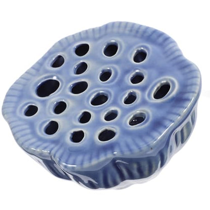 SHINEOFI Ceramic Lotus Pod Vase Small Flower Pot Table Centerpiece for Dining Room and Bookshelf Home Decor Zen Style