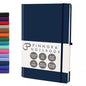 Navy Blue 5.95"x8.45" Notebook – Everyday Journal Note Book & Monthly Planner, 192 Pages, Notebooks for Education, Office & Travel, Durable Cover, Smooth Paper, Ideal Lined Note Pad - color: Navy Blue