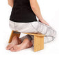 Folding Meditation Bench with Locking Magnetic Hinges - Meditation Seat - Bonus Portable Travel Carry Bag - Ergonomic Bamboo Yoga Stool