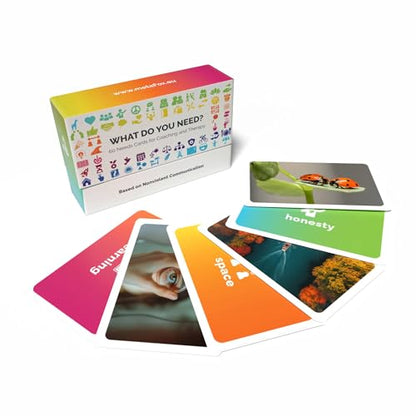 “What do you need?” Coaching Cards – 60 Needs Cards for Nonviolent Communication (NVC, Emotional Intelligence, Coaching, and Difficult Conversations). Ideal for Mindfulness & Self-Reflection.