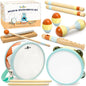 Toddler Musical Instruments - Montessori Wooden Musical Toys for Toddlers 1-3 | Modern Boho Baby Drum Set with Neutral Colors Percussion Instruments | Kids Preschool Educational - style: Drum