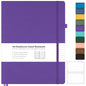 Blank Notebook, Hardcover Sketch Book, 8.5" x 11" Large Blank Journal, No Bleed Thick Paper Sketchbook for Drawing, Unlined Notebook Journal for Women Men, A4 Leather Sketchbook, Lay Flat, Purple - color: Purple