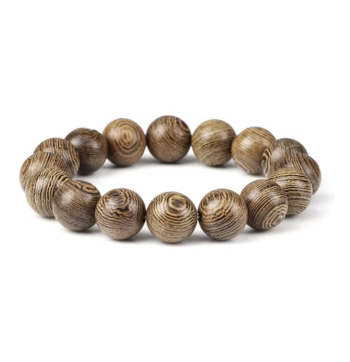 1PCS 6mm/8mm/10mm/12MM Wood Beads Elastic Bracelet Natural Stone Couple Bracelets BangleFriend