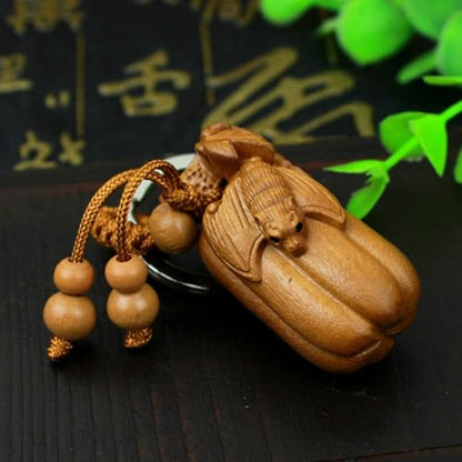 Antique Cucurbit Wooden Statue Accents Zen Meditation Wood Sculpture Decor for Living Room Spa Or Yoga Studio Centerpiece Books Living Room Bedroom Ornament