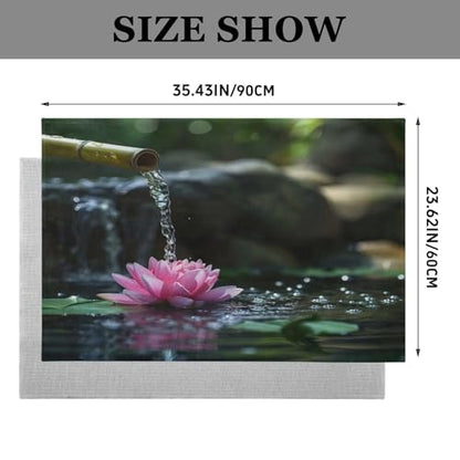 Meditation Relaxation Pattern Area Rug 2'x3' Non-Slip Indoor Doormat Soft Faux Cashmere Machine Washable Floor Mat for Entryway Living Room Bedroom
