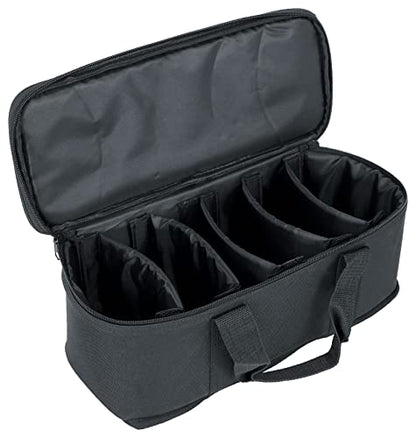 Rockville MINI RF BAG Carry Case for 5 MINI RF or IR Lights, Padded Interior, Adjustable Dividers, Perfect for Transport & Storage