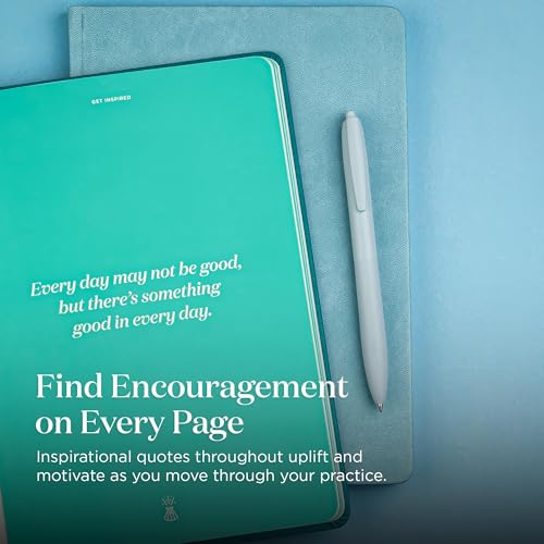 Ink+Volt Daily Gratitude Journal for Women & Men, Original Design with Inspirational Quotes, Grateful Journal for Happiness, Mindfulness, Affirmations & Reflection - 6x8.5 in, Sea Mist - color: Sea Mist