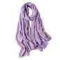 WINCESS.YU Women Gradient Scarf Long Shawls and Wraps Fashion Plain Pashmina Formal Scarf - color: Lx92-light Purple